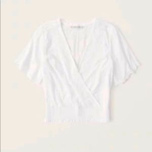 Abercrombie NWT Short-Sleeve Wrap-Front Blouse